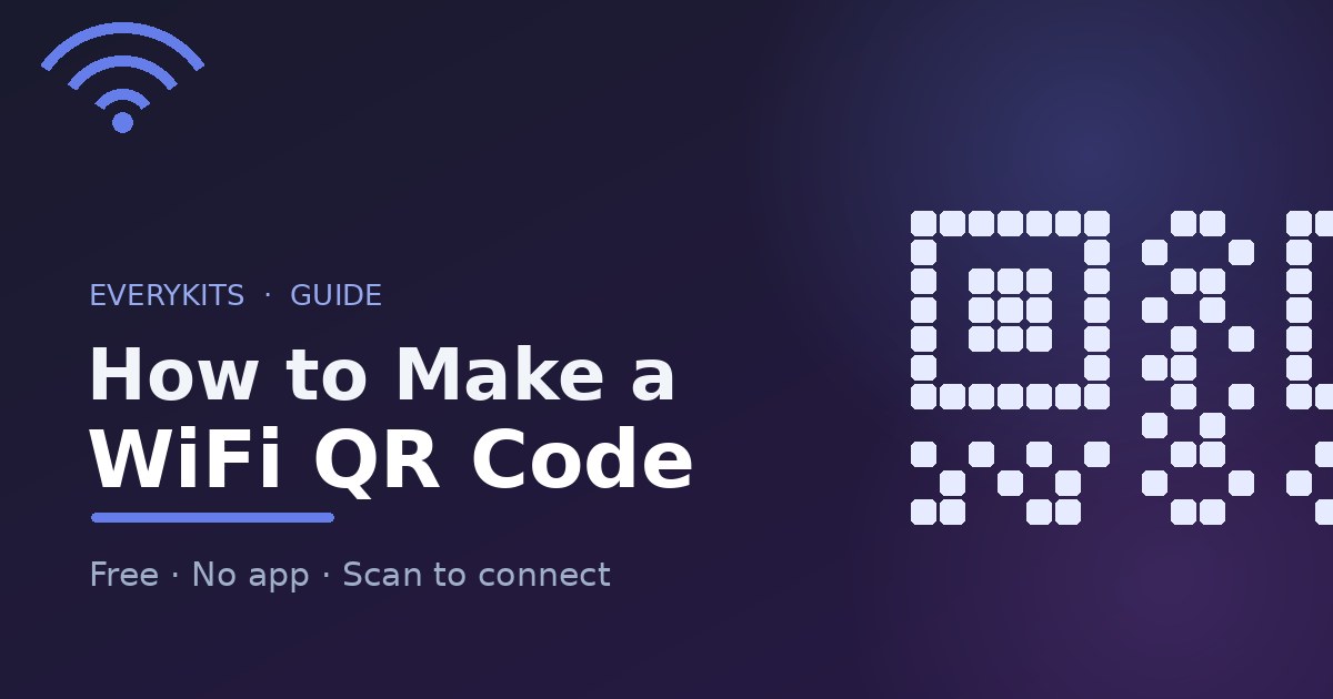 How to Make a WiFi QR Code (Free, No App Needed)